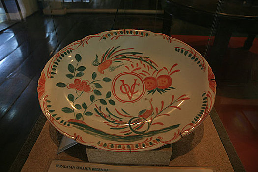 马来西亚,马六甲博物馆内展出的荷兰瓷器