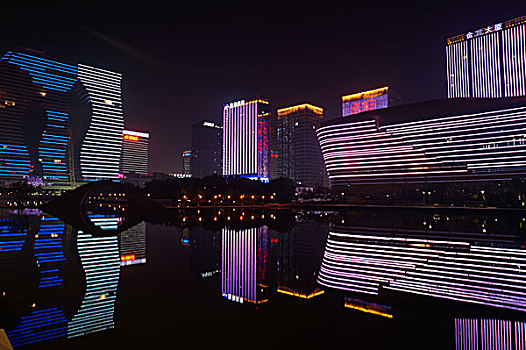 杭州低碳科技馆夜景