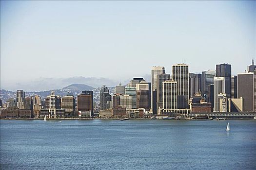 摩天大楼,水岸,旧金山,加利福尼亚,美国