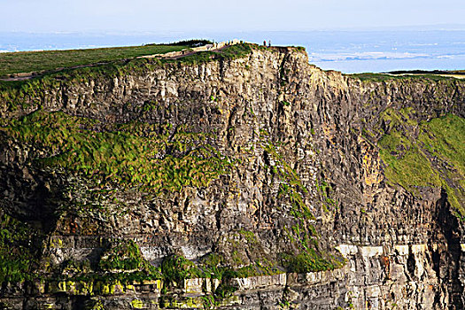 人,站立,顶端,莫赫悬崖,靠近,杜林,克雷尔县,爱尔兰