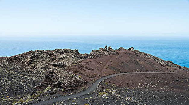 徒步旅行,火山岩,风景,南方,岬角,帕尔玛,加纳利群岛,西班牙,欧洲