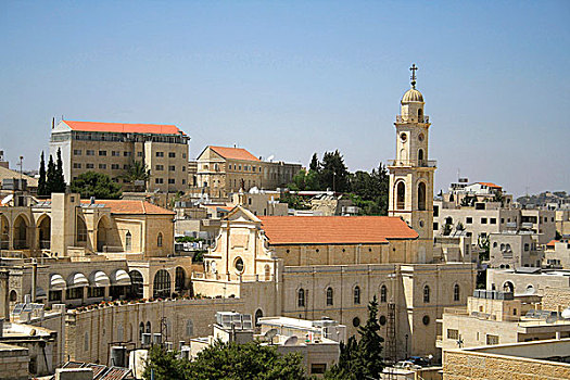 教堂塔,伯利恒,约旦河西岸,巴勒斯坦,以色列