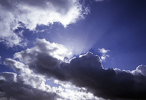 英格兰,西米德兰兹郡,伯明翰,阳光,后面,云,风暴