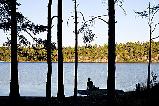 湖,靠近,斯德哥尔摩