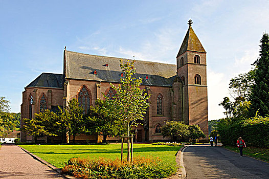 寺院,教堂,莱茵兰普法尔茨州,德国,欧洲