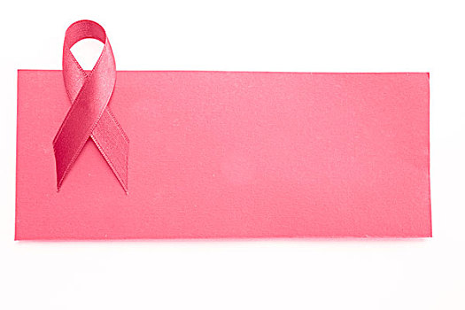 留白,粉色,卡片,带,乳腺癌,意识