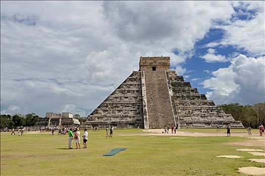 库库尔坎,卡斯蒂略金字塔,玛雅,遗址,场所,奇琴伊察,尤卡坦半岛,墨西哥