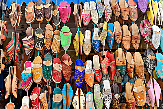 特色,摩洛哥,拖鞋,皮革,苏维拉,非洲
