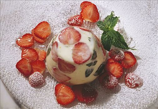 酸奶,果馅饼,草莓