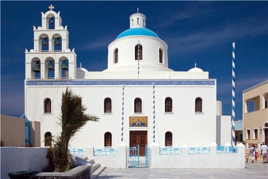 教堂,岛屿,锡拉岛