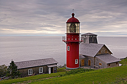 灯塔,古迹,加斯佩半岛,圣劳伦斯湾,魁北克,加拿大,世界