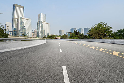 城市道路和现代城市建筑