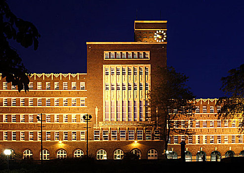 市政厅,奥伯豪森,鲁尔区,北莱茵威斯特伐利亚,德国,欧洲