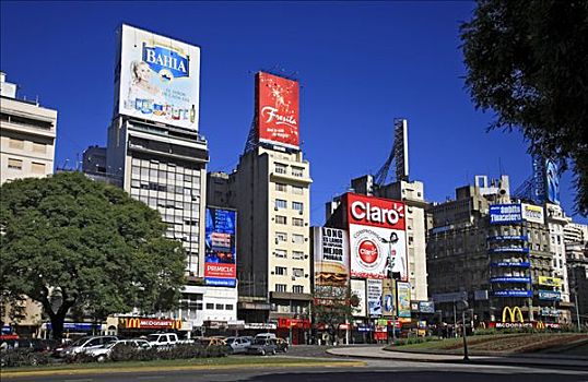 市中心,道路,布宜诺斯艾利斯,阿根廷,南美
