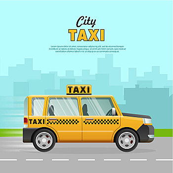 黄色出租车,方格,途中,城市,速度,卑劣,运输,公路,出租车,摩天大楼,背景,驾驶,街道,矢量