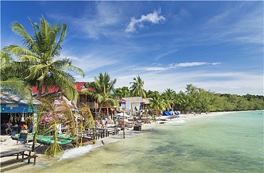 苏梅岛,岛屿,海滩,酒吧,柬埔寨