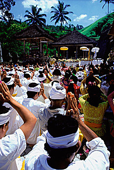 印度尼西亚,巴厘岛,大量,祈祷