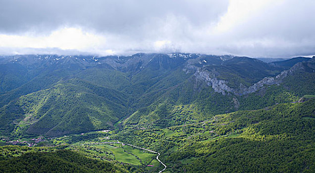 高原,欧洲,国家,公园,山峦,坎塔布里亚,西班牙北部