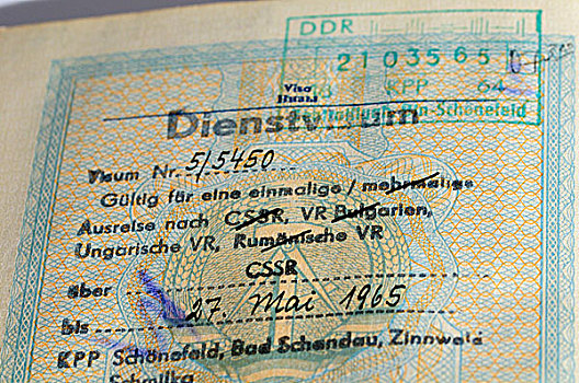 护照,民主德国,德国,民主,共和国