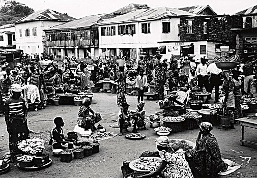 街边市场,加纳,非洲,艺术家,未知