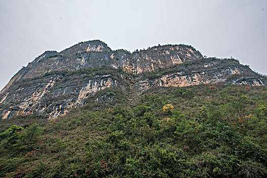 重庆巫山大宁河小三峡峡谷群山