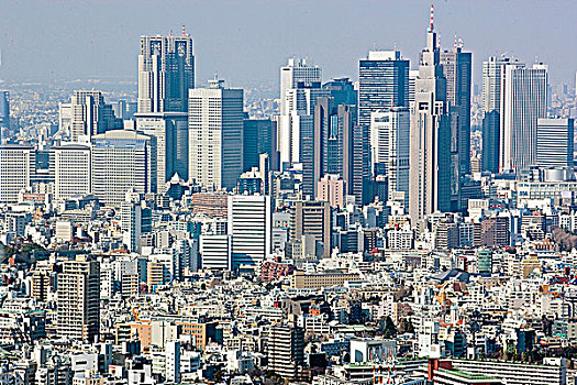 城市,山,东京,日本