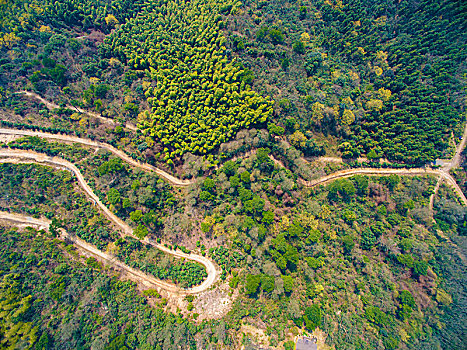 航拍,山路,山