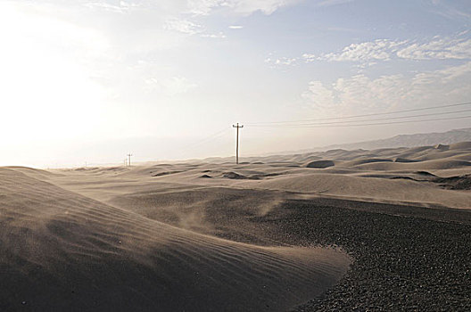 沙子,沙丘,靠近,秘鲁,南美,拉丁美洲