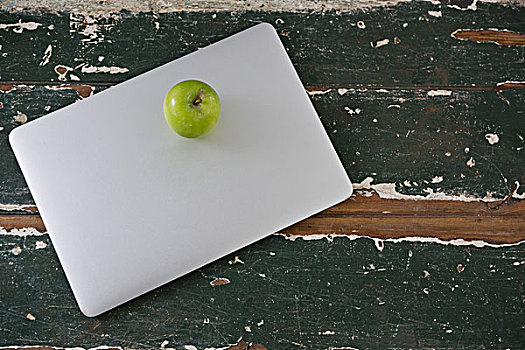 苹果,笔记本电脑,特写