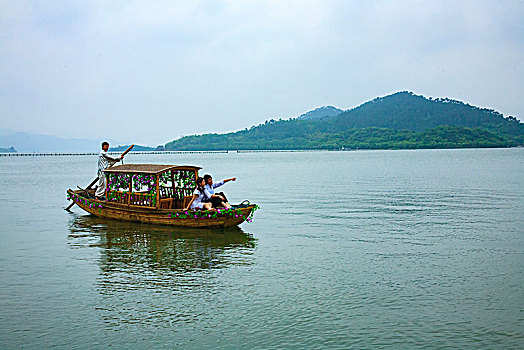 东钱湖,湖,船,游船,渔船