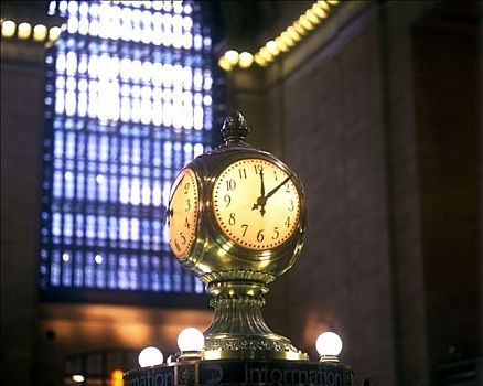 钟表,中央广场,车站,曼哈顿,纽约,美国