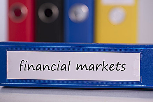 金融市场,蓝色背景,商业,活页文件夹