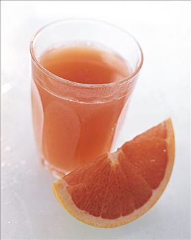 玻璃杯,红色,葡萄柚汁,柚子丫