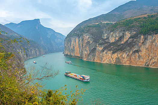 重庆市奉节县白帝城风景区,三峡夔门旅行风光图片