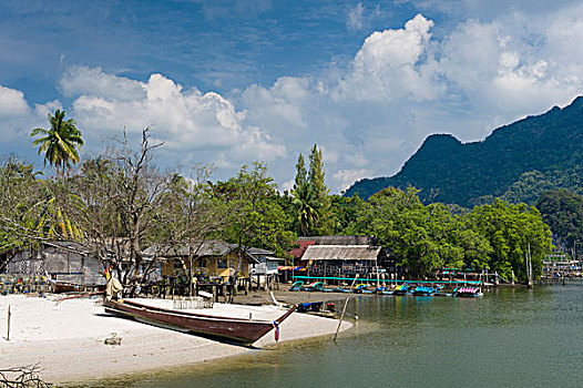 捕鱼,乡村,甲米,泰国,亚洲