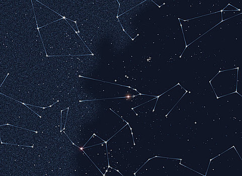 星座,金牛座,星星,發(fā)光,橙色