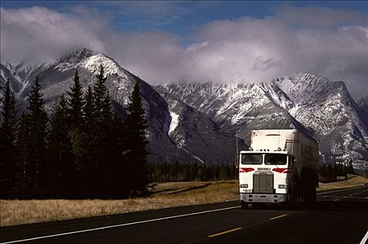 运输,卡车,公园,艾伯塔省,加拿大