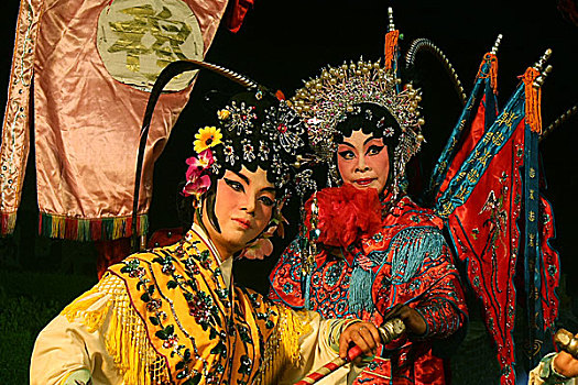 中国,传统,京剧,才艺者,表演,文化,节目,广州,十月,2009年
