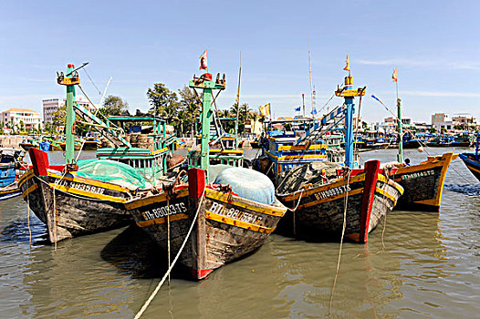 捕鱼,船,港口,南,越南,东南亚