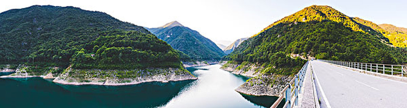 全景,加尔达湖,意大利