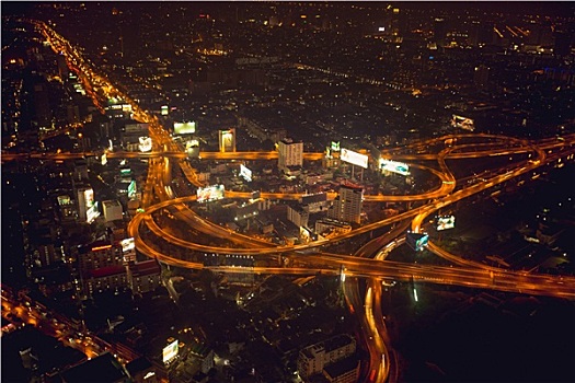 工业,道路,夜晚,曼谷,泰国