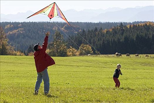 放风筝,巴伐利亚,德国