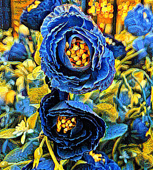 现代花卉油画装饰画