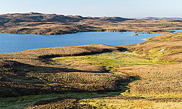 风景,西部,设得兰群岛,北方,岛,苏格兰,大幅,尺寸