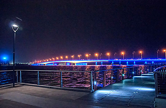 蚌埠夜景-龙湖大桥