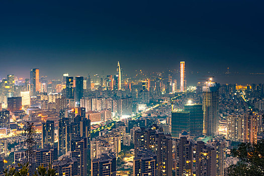 中国广东深圳南山都市夜景风光