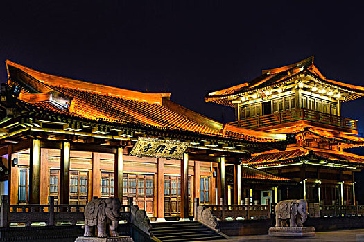 杭州香积寺夜景