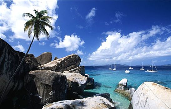 岩石构造,维京果岛,岛屿,英属维京群岛,加勒比海