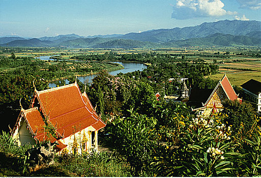 俯视,风景,泰国
