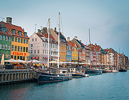 17世纪,建筑,水岸,新港,哥本哈根,丹麦